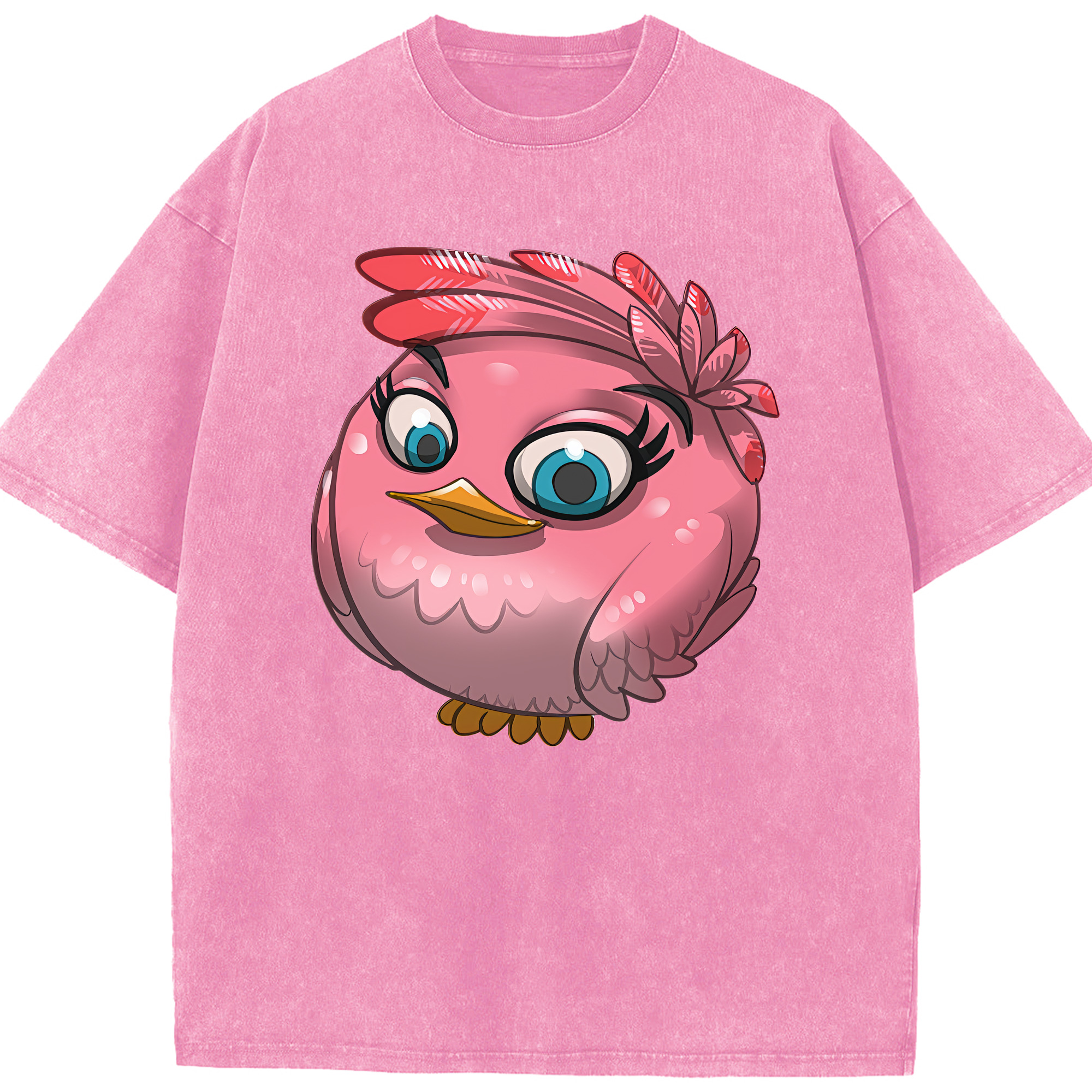 （画像用） Angry Birds アングリーバード 綿100% ヴィンテージ風 半袖Tシャツ（フロントプリント）
